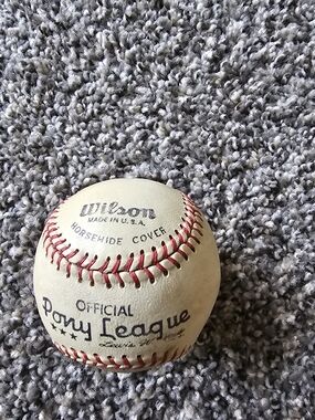 Wilson Cream Baseball with Red Stitching
